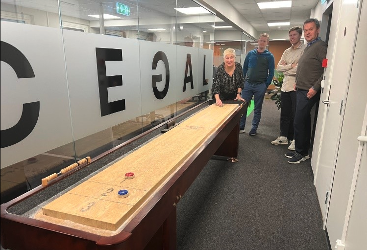 Shuffleboard at the office