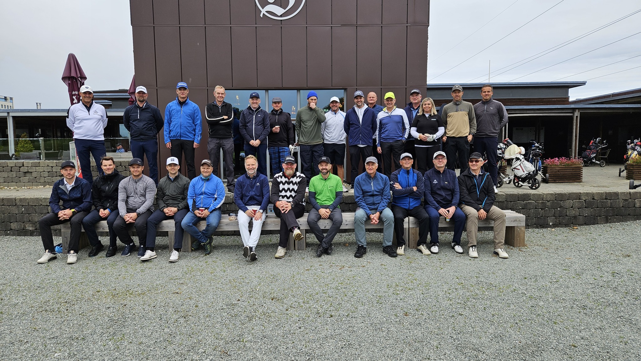 Group getting ready for golf